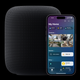 A promotional photo of the HomePod